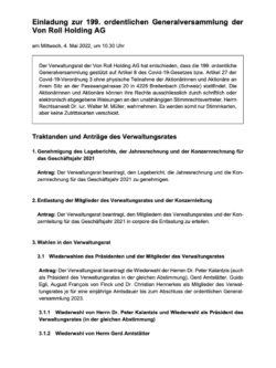 Invitation Shareholders Meeting