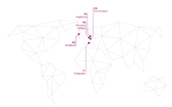 Von Roll Standorte EMEA Karte