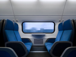 Innenauskleidung in einem Zug