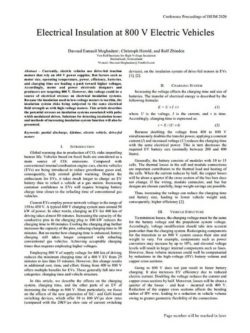 Electrical Insulation at 800 Volt